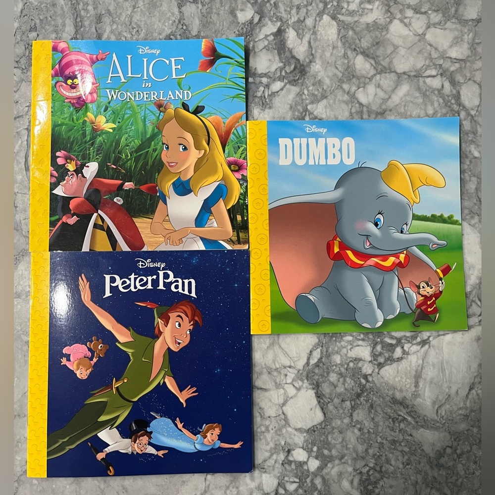 Disney Storybook Set - Alice in Wonderland, Dumbo, Peter Pan -